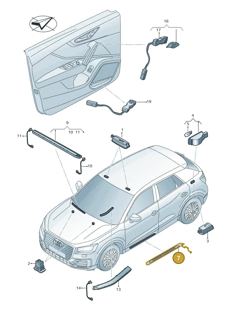 8V4947417 — Audi Q2 (2016-2025) diagram 803947100, position 7
