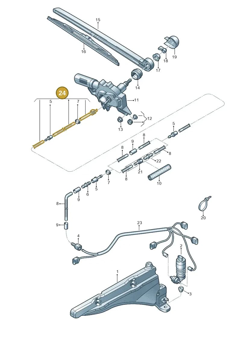 8V4955961B — Audi RS3 Limousine (2017-2020) diagram 853955200, position 24