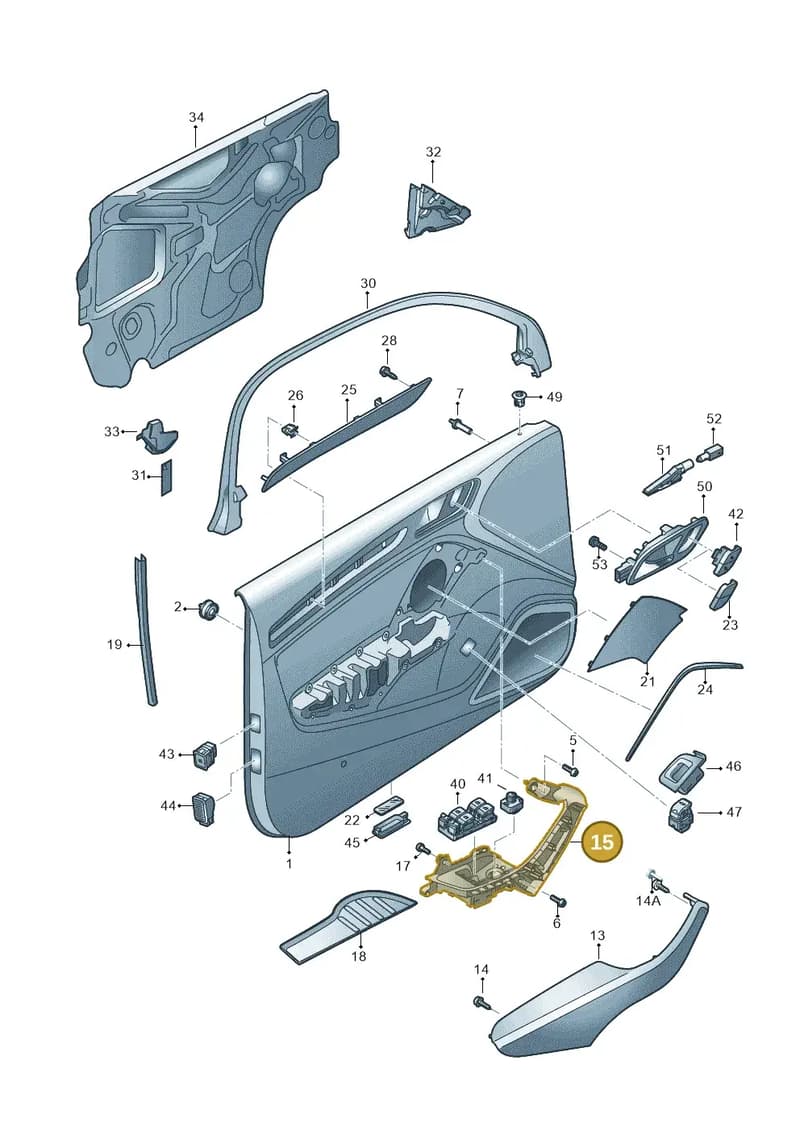 8V4959521C6PS — Audi RS3 Limousine (2017-2020) diagram 890867100, position 15