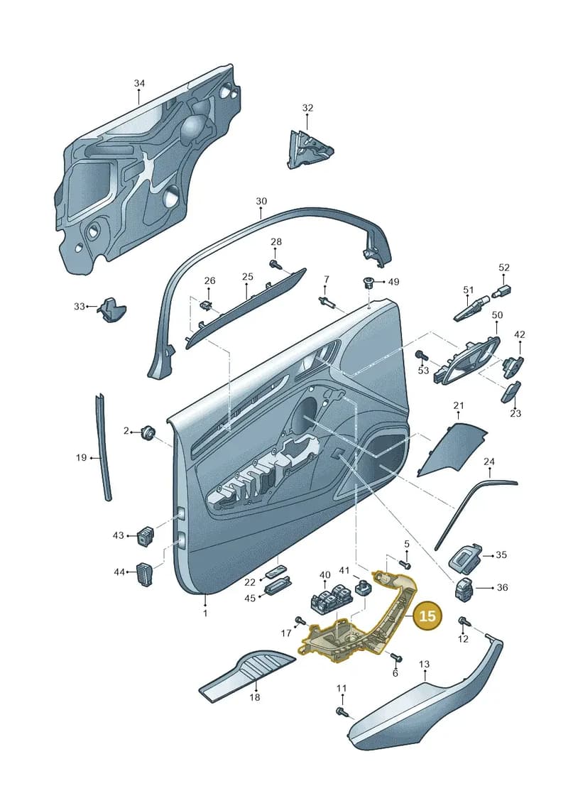 8V4959521E6PS — Audi RS3 Limousine (2017-2020) diagram 890867200, position 15