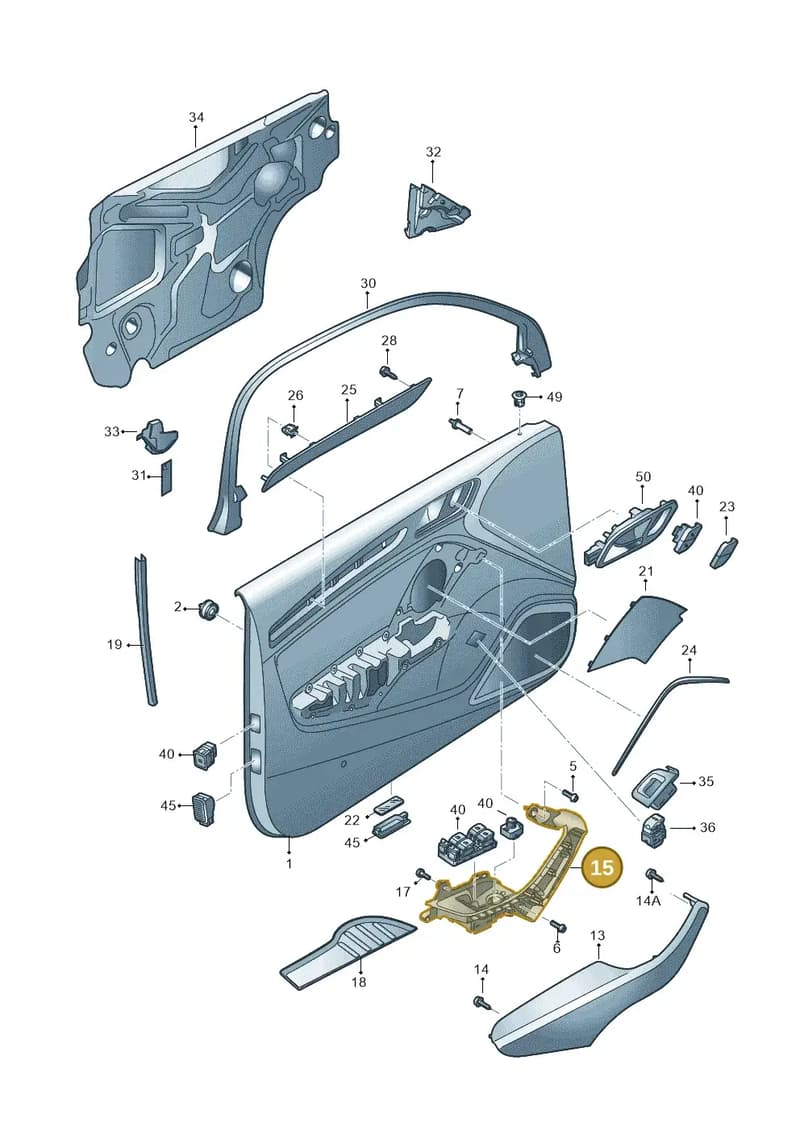8V49595226PS — Audi A3 Sportback (2012-2016) diagram 745867200, position 15