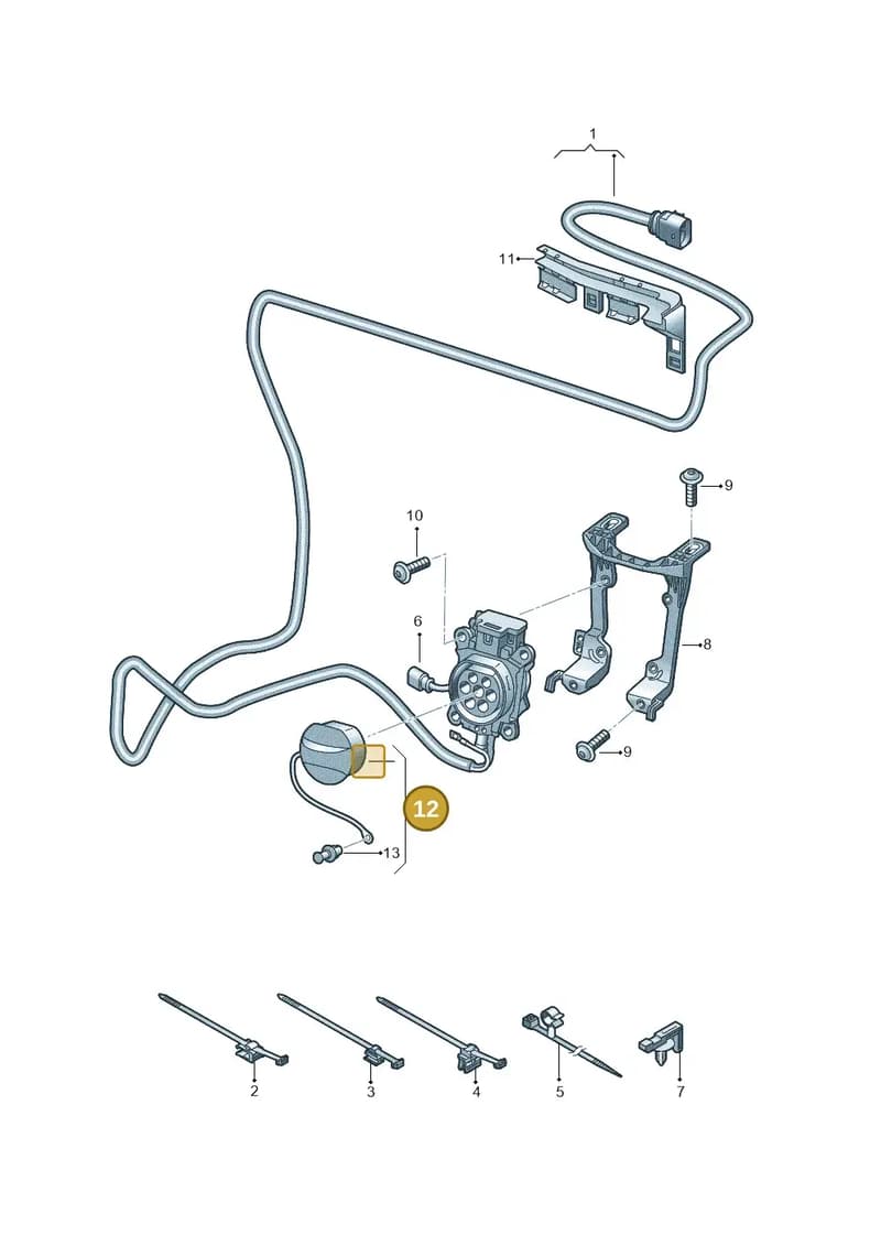 8V4971393C — Audi A3 Sportback (2016-2020) diagram 745972070, position 12