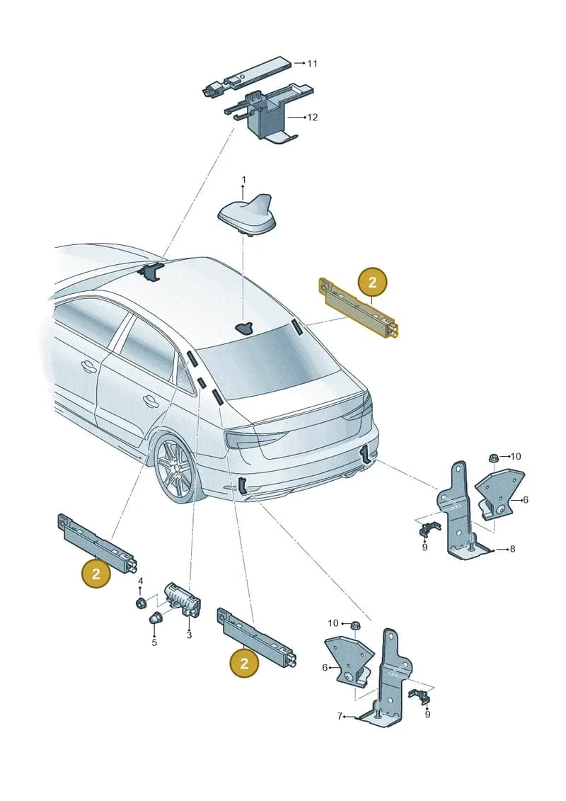 8V5035225H — Audi RS3 Limousine (2017-2020) diagram 853035200, position 2