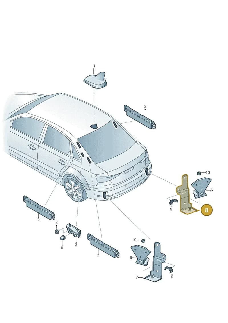 8V5035526A — Audi A3 Sportback (2012-2016) diagram 745035200, position 8