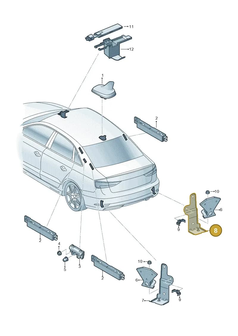 8V5035526A — Audi RS3 Limousine (2017-2020) diagram 853035200, position 8