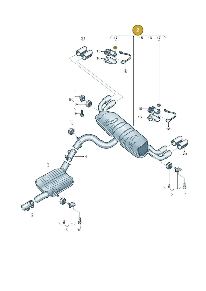 8V5253609K — Audi A3 Sportback (2016-2020) diagram 890253890, position 2