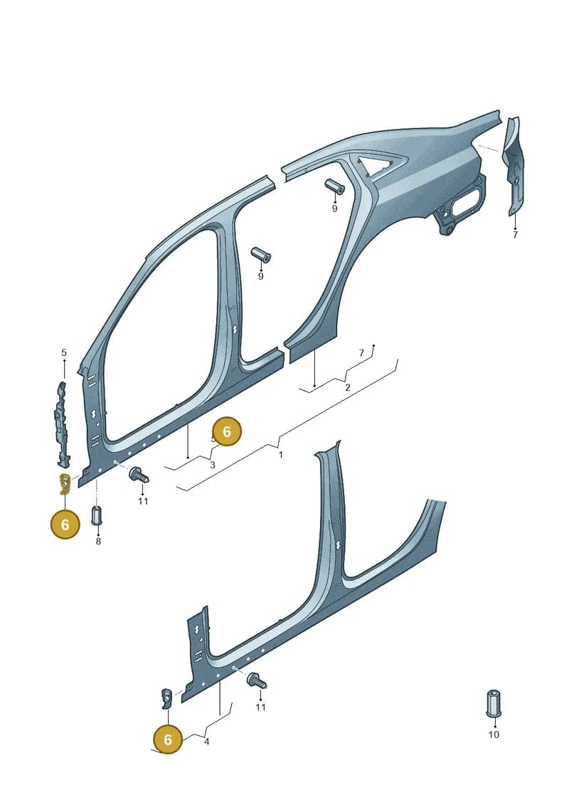 8V5803088 — Audi RS3 Limousine (2017-2020) diagram 745809610, position 6