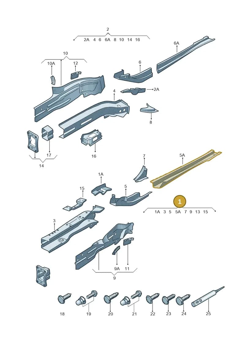 8V5803091A — Audi RS3 Limousine (2017-2020) diagram 745803000, position 1