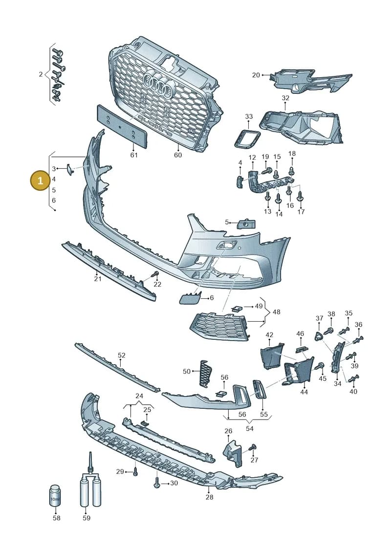 8V5807065AJGRU — Audi RS3 Limousine (2017-2020) diagram 853807200, position 1