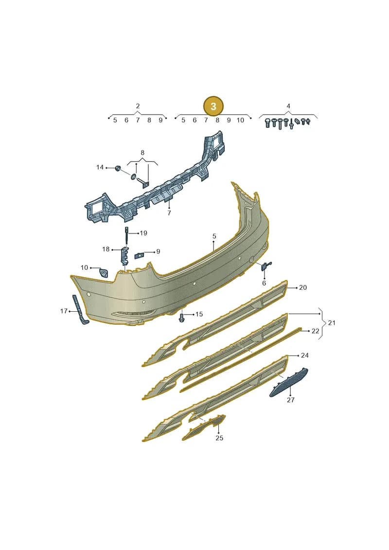 8V5807067LGRU — Audi A3 Limousine 2.0 (2017-2021) diagram 820807080, position 3