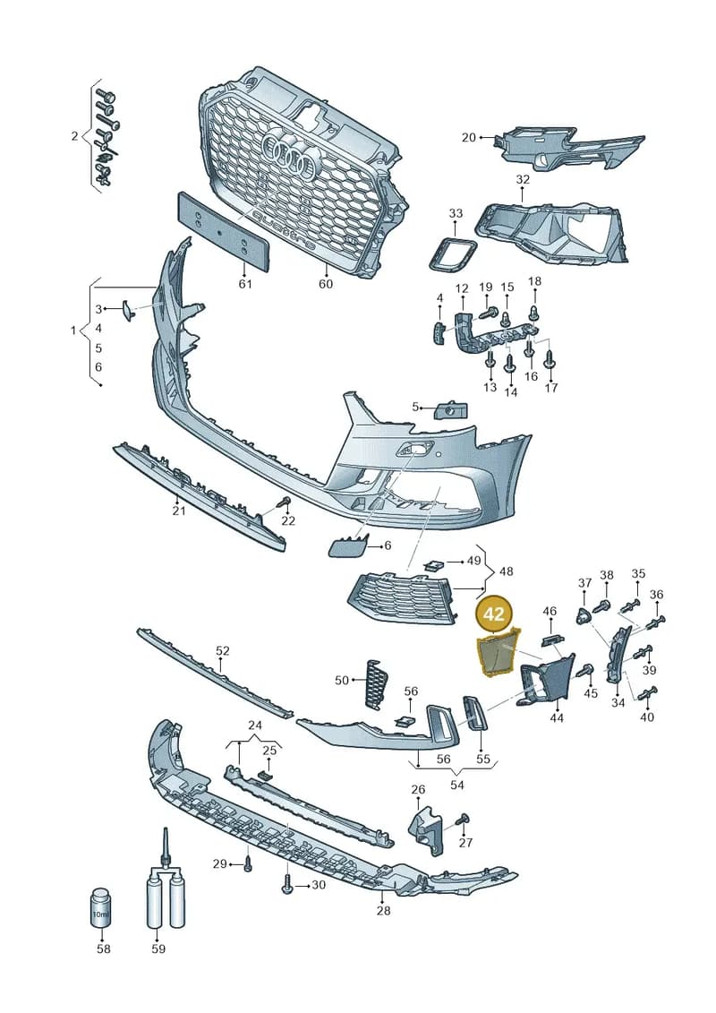 8V5807162 — Audi RS3 Limousine (2017-2020) diagram 853807200, position 42