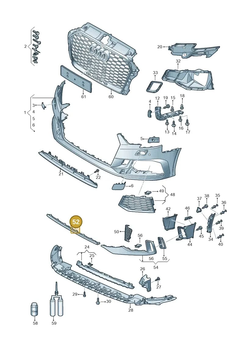 8V5807533BAP6 — Audi RS3 Limousine (2017-2020) diagram 853807200, position 52