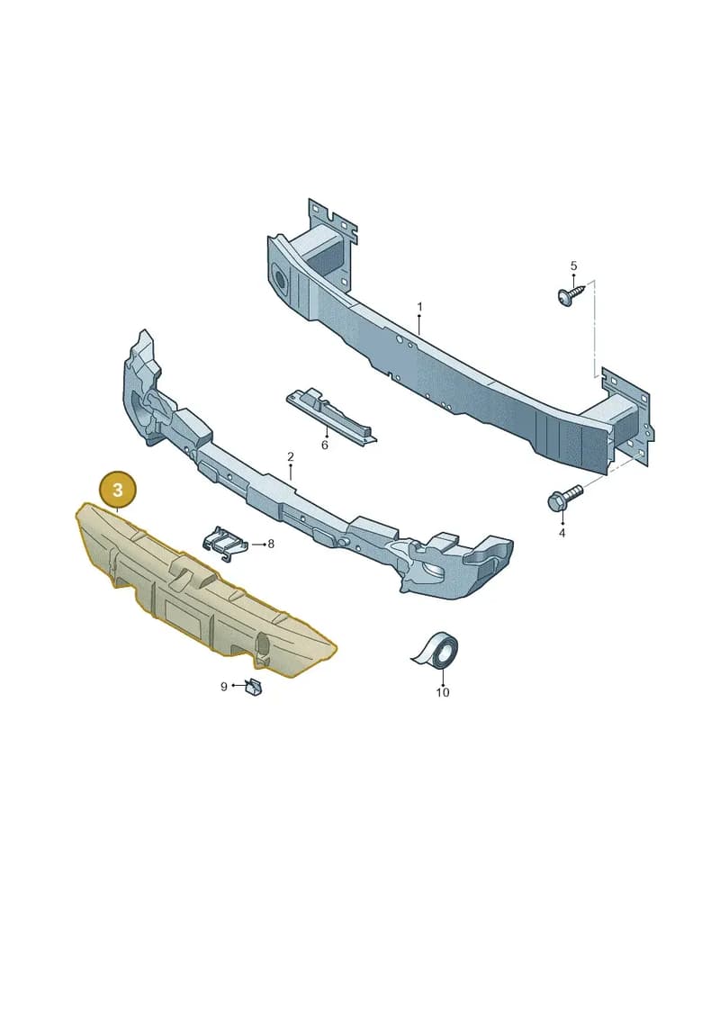 8V5807550 — Audi A3 Sportback (2016-2020) diagram 890807000, position 3