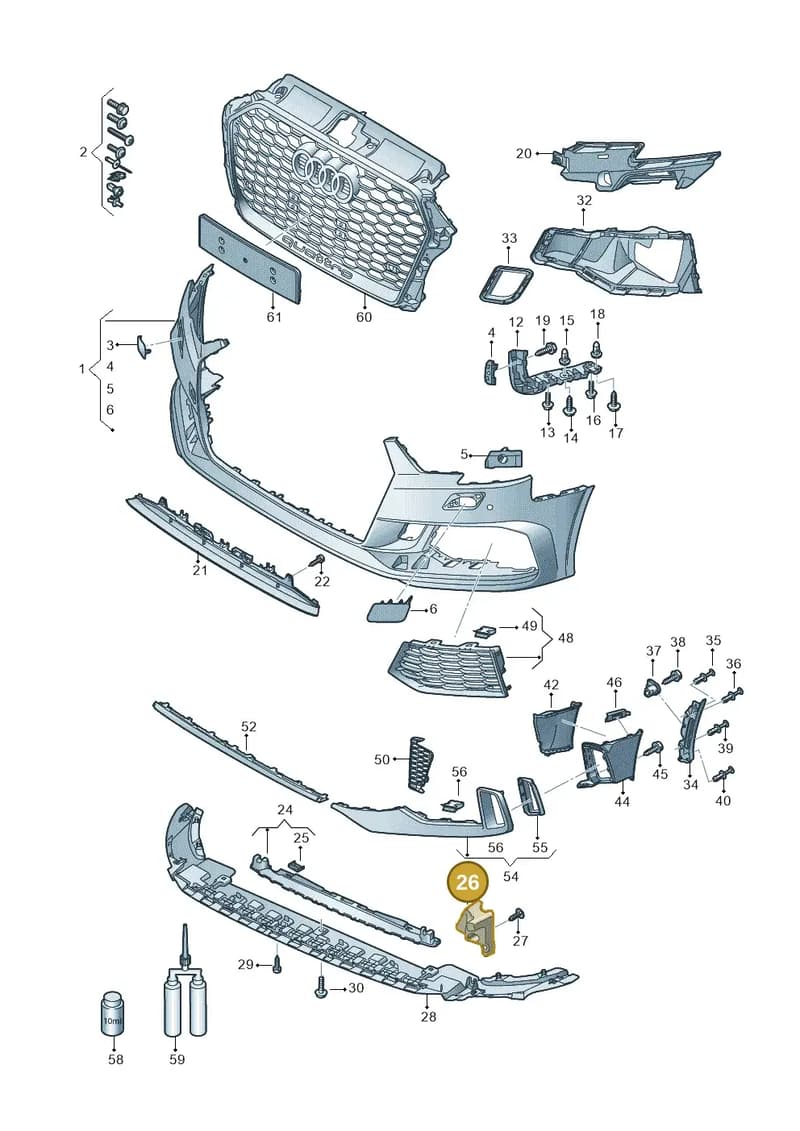 8V5807666 — Audi RS3 Limousine (2017-2020) diagram 853807200, position 26