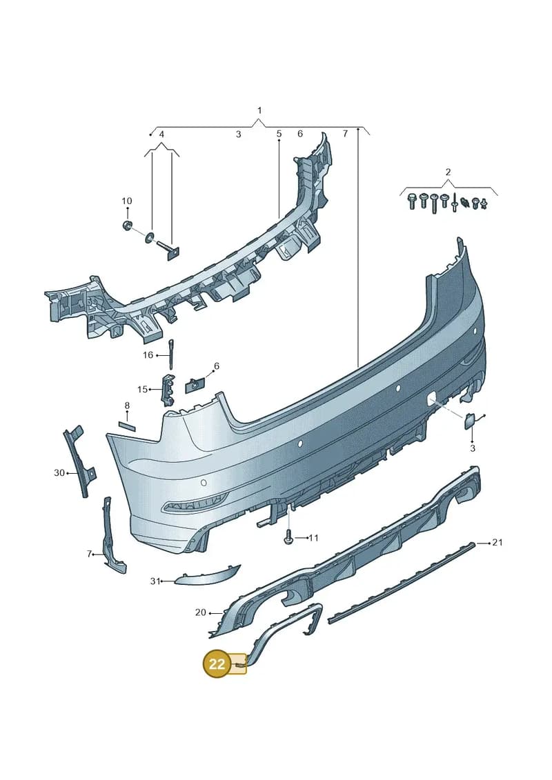 8V5807731AP6 — Audi RS3 Limousine (2017-2020) diagram 853807700, position 22