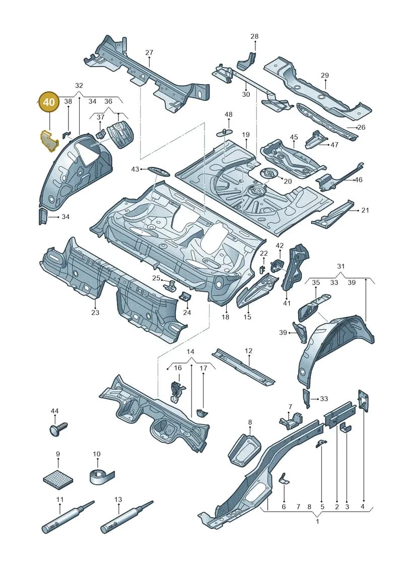 8V5809304 — Audi RS3 Limousine (2017-2020) diagram 853803110, position 40