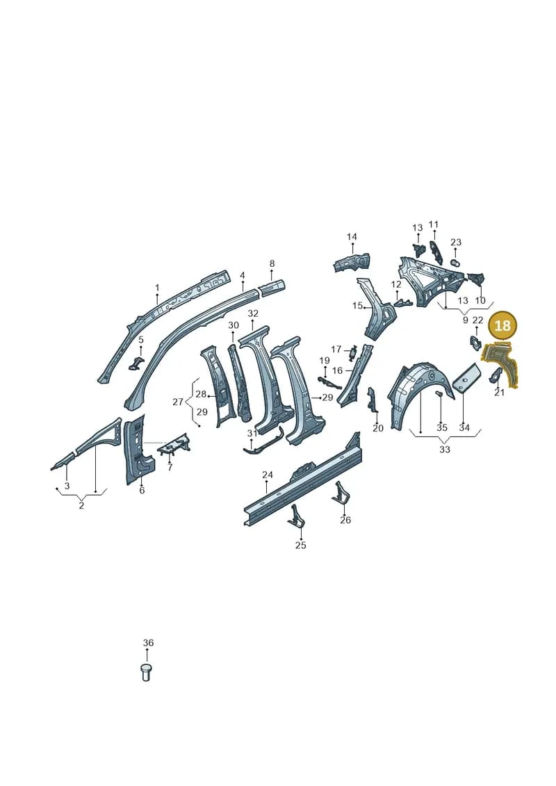 8V5809306 — Audi RS3 Limousine (2017-2020) diagram 890809150, position 18