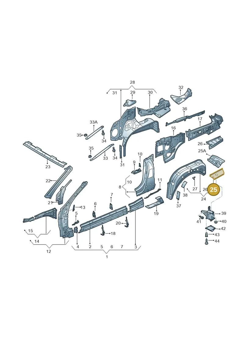 8V5809347 — Audi A3 Cabriolet (2016-2020) diagram 778809000, position 25