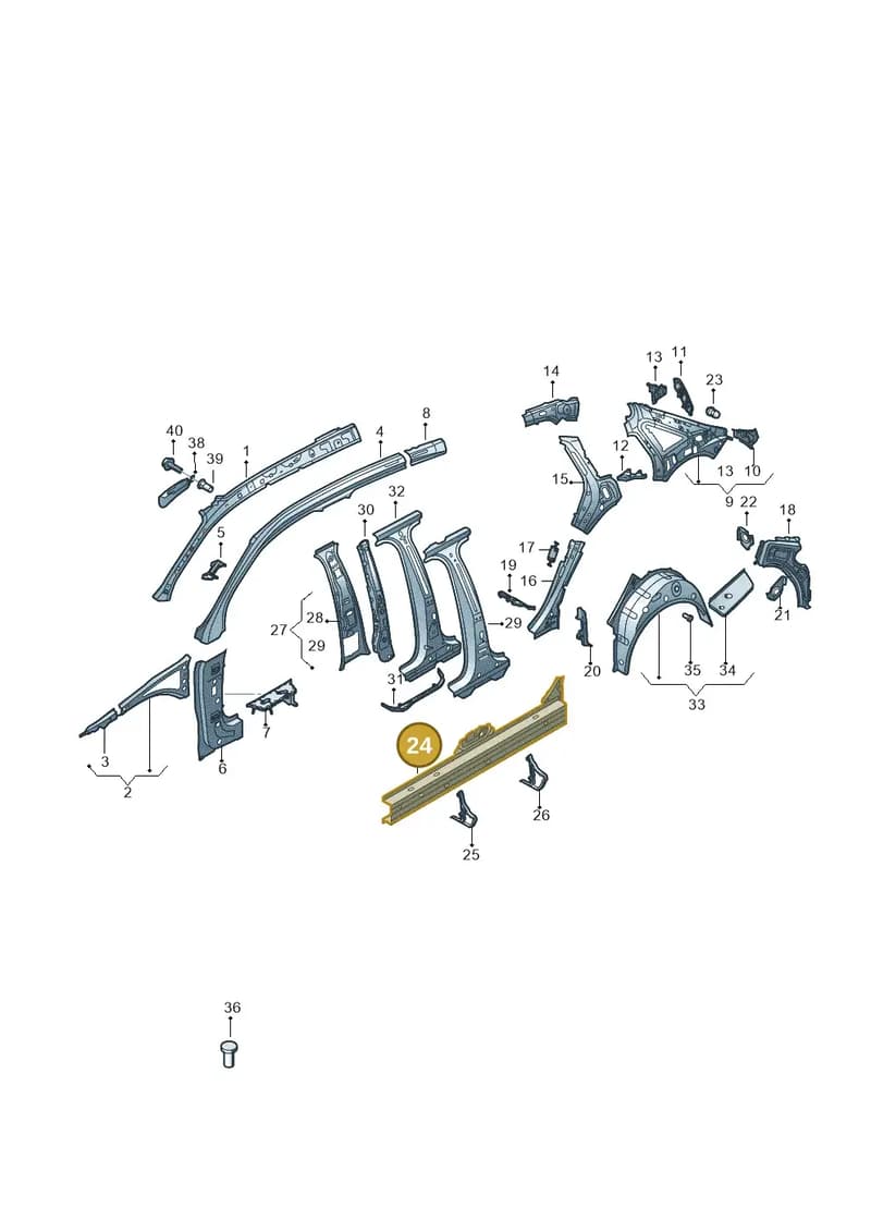 8V5809378C — Audi A3 Sportback (2012-2016) diagram 745809150, position 24