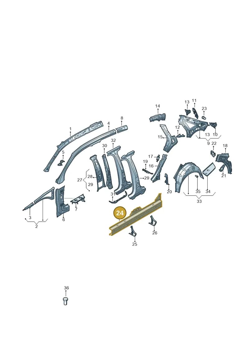 8V5809378C — Audi RS3 Limousine (2017-2020) diagram 890809150, position 24