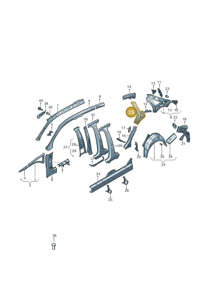 8V5809746 — Audi A3 Sportback (2012-2016) diagram 745809150, position 15