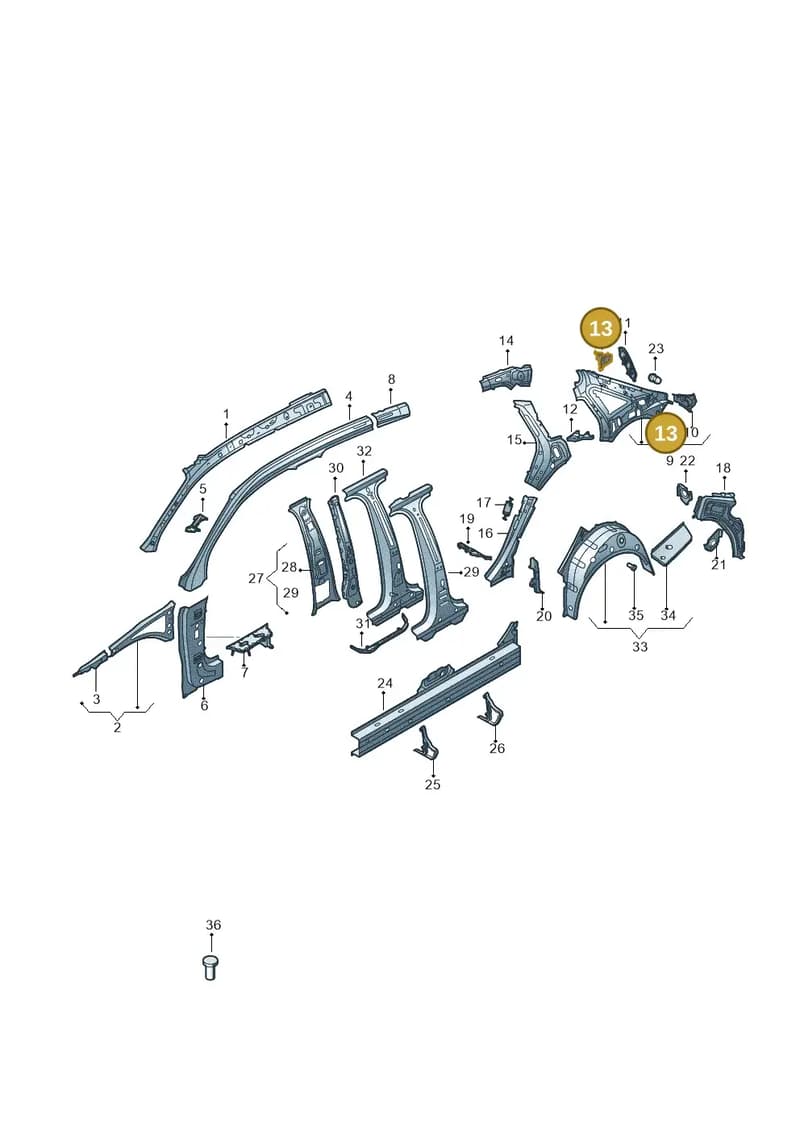 8V5809868 — Audi RS3 Limousine (2017-2020) diagram 890809150, position 13