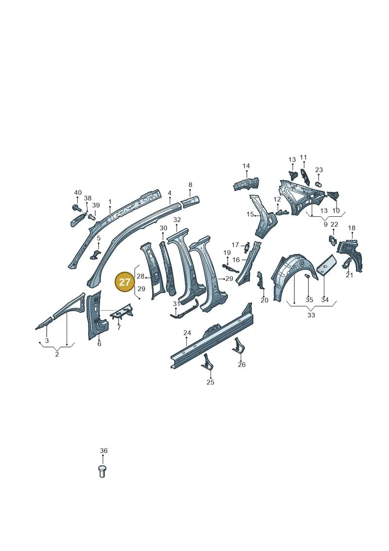 8V5810074TB — Audi A3 Sportback (2012-2016) diagram 745809150, position 27
