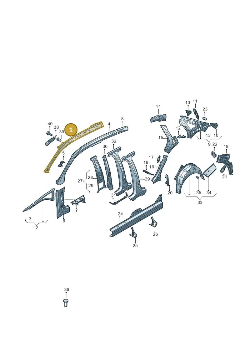 8V5810179 — Audi A3 Sportback (2012-2016) diagram 745809150, position 1