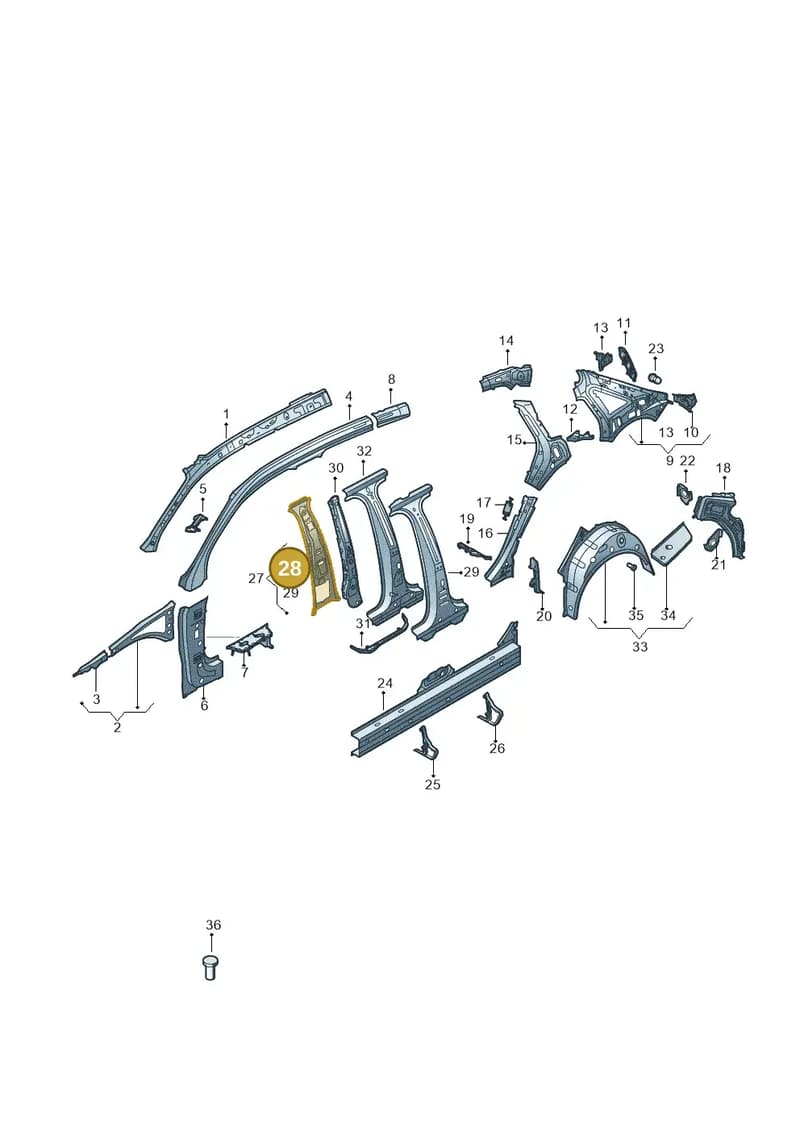 8V5810200 — Audi RS3 Limousine (2017-2020) diagram 890809150, position 28