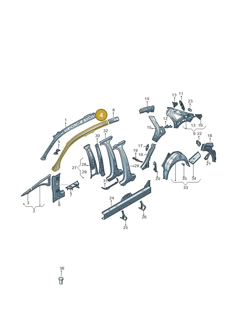 8V5810283 — Audi RS3 Limousine (2017-2020) diagram 890809150, position 4