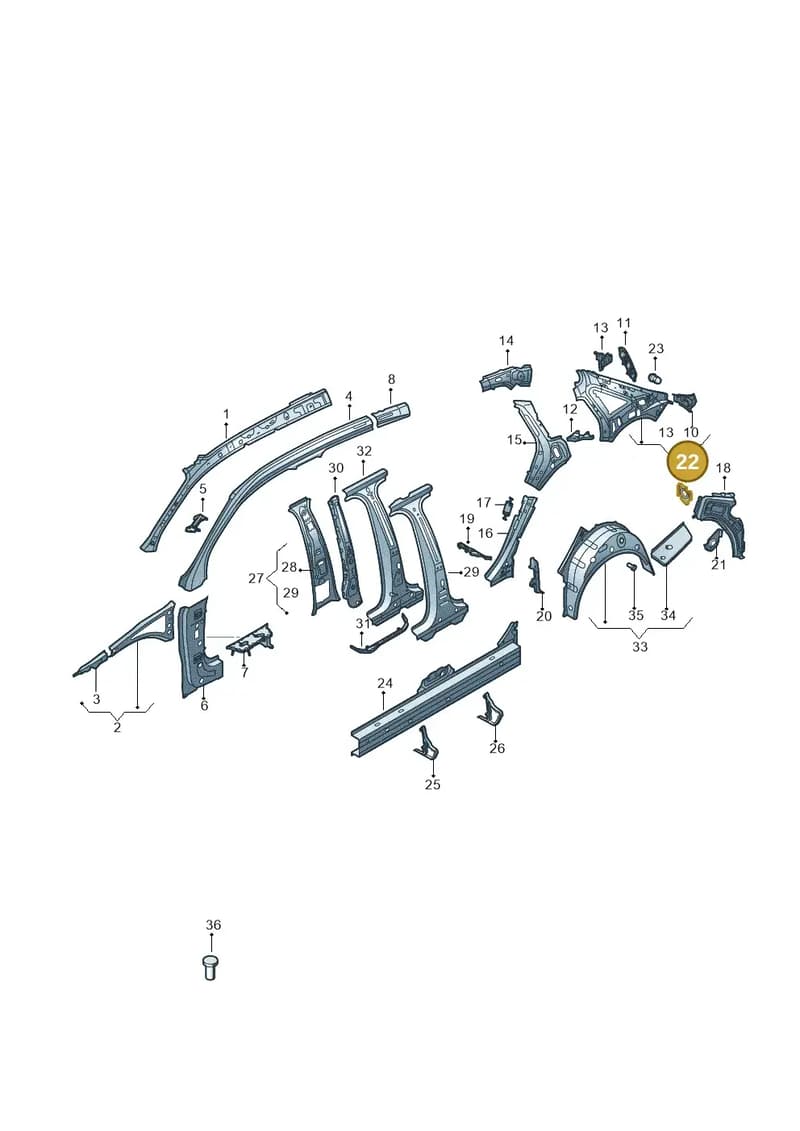 8V5810332 — Audi RS3 Limousine (2017-2020) diagram 890809150, position 22