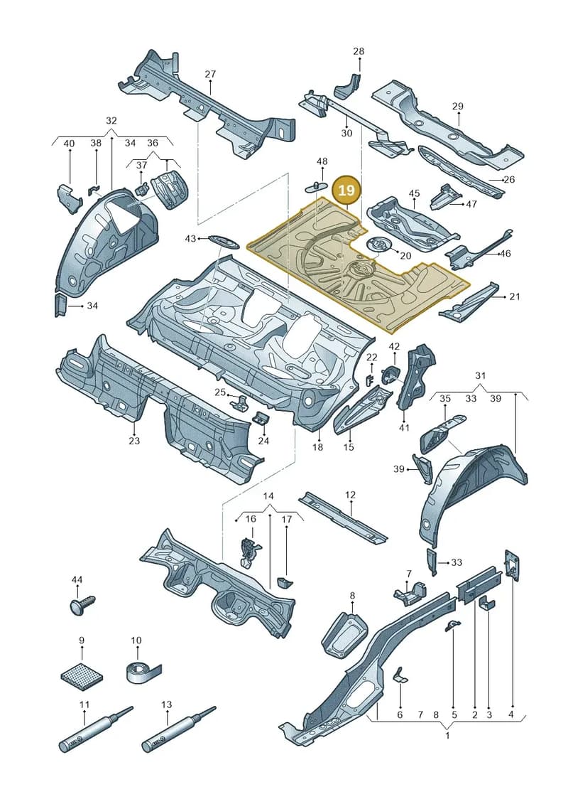 8V5813116 — Audi RS3 Limousine (2017-2020) diagram 853803110, position 19