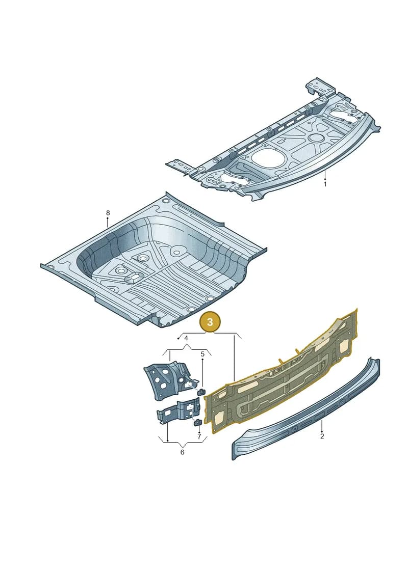 8V5813331TB — Audi RS3 Limousine (2017-2020) diagram 745813100, position 3