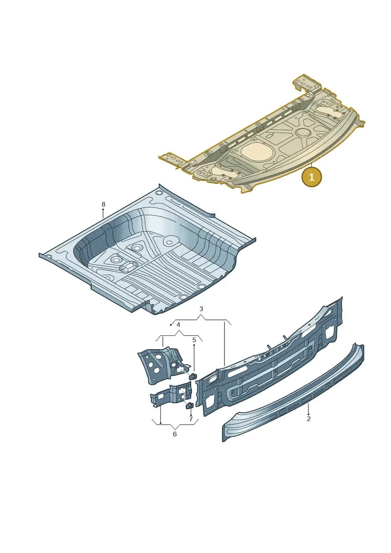 8V5813512 — Audi RS3 Limousine (2017-2020) diagram 745813100, position 1