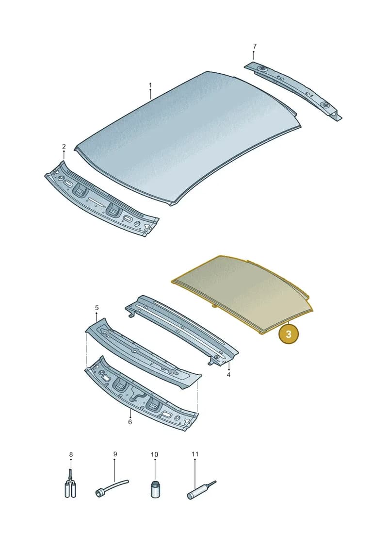 8V5817109 — Audi A3 Sportback (2012-2016) diagram 745817100, position 3