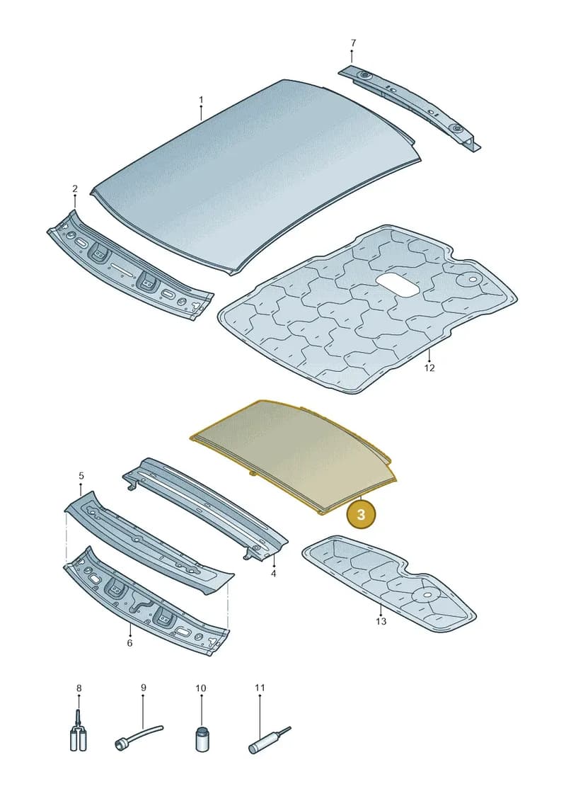 8V5817109 — Audi RS3 Limousine (2017-2020) diagram 890817100, position 3