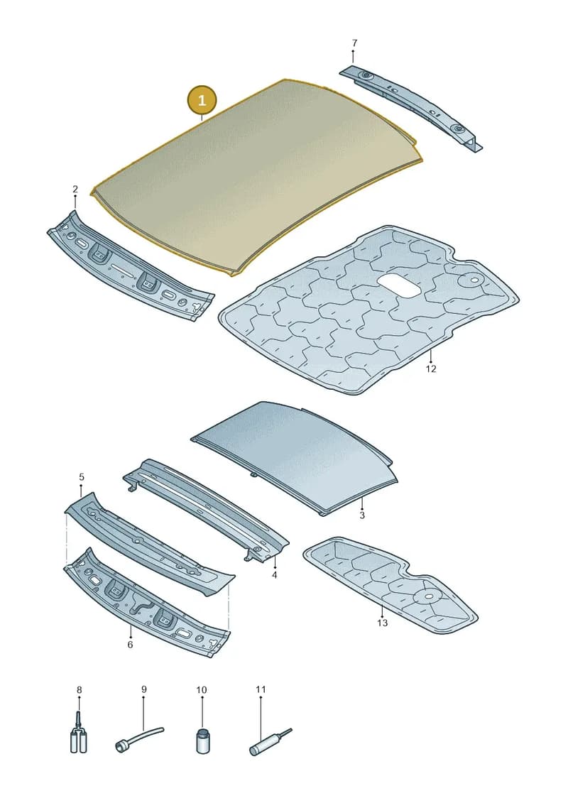 8V5817111 — Audi RS3 Limousine (2017-2020) diagram 890817100, position 1