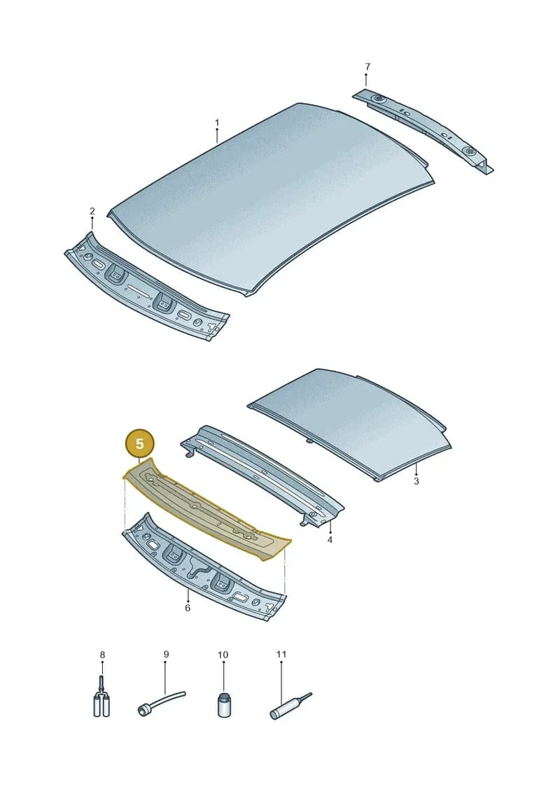 8V5817519 — Audi A3 Sportback (2012-2016) diagram 745817100, position 5