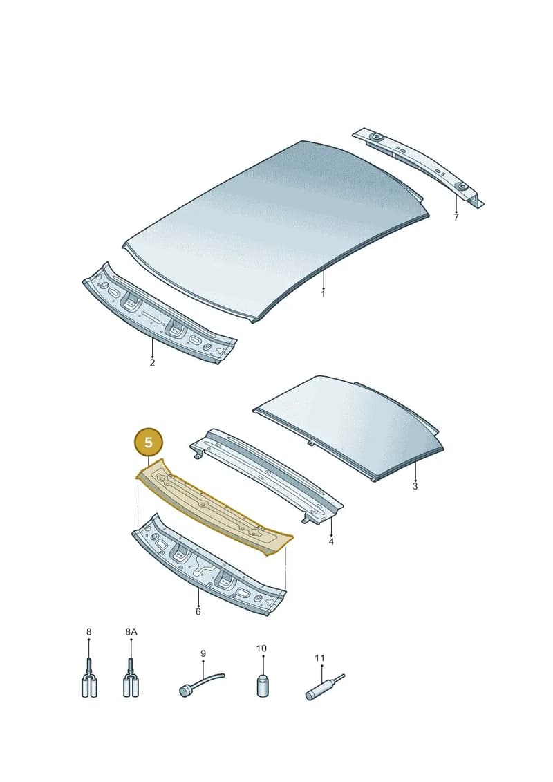 8V5817519 — Audi A3 Limousine 2.0 (2017-2021) diagram 820817010, position 5