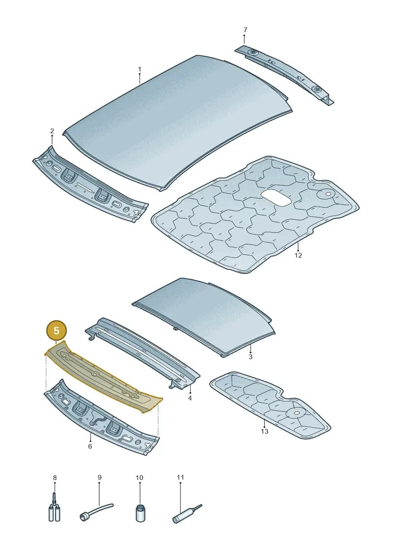 8V5817519 — Audi RS3 Limousine (2017-2020) diagram 890817100, position 5