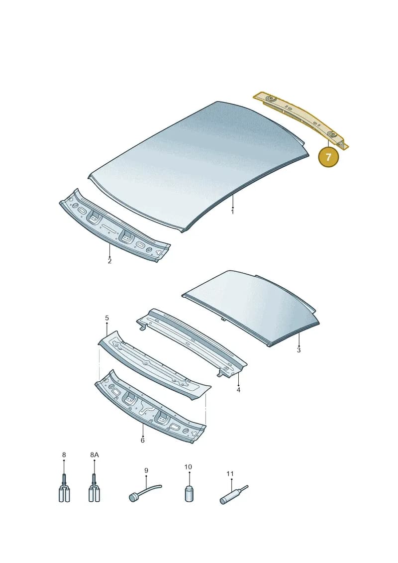 8V5817555 — Audi A3 Limousine 2.0 (2017-2021) diagram 820817010, position 7