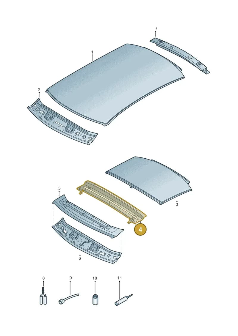 8V5817765 — Audi A3 Sportback (2012-2016) diagram 745817100, position 4