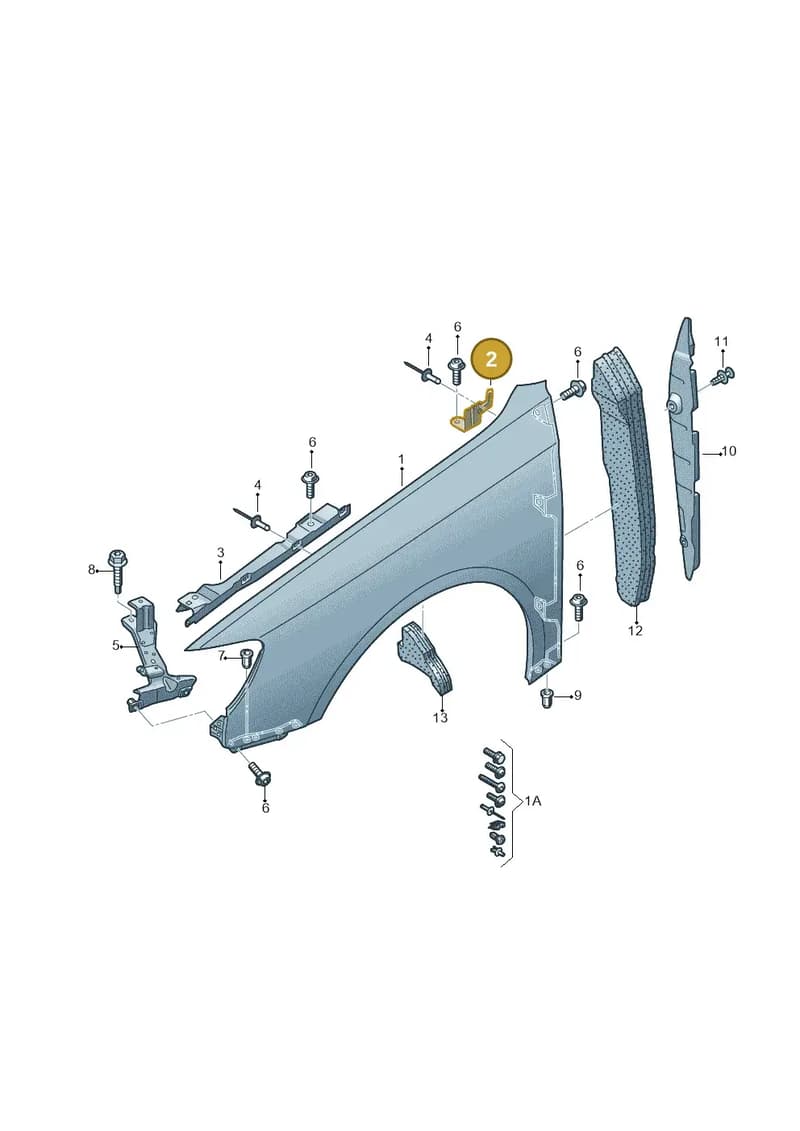 8V5821472A — Audi A3 Sportback (2016-2020) diagram 745821100, position 2