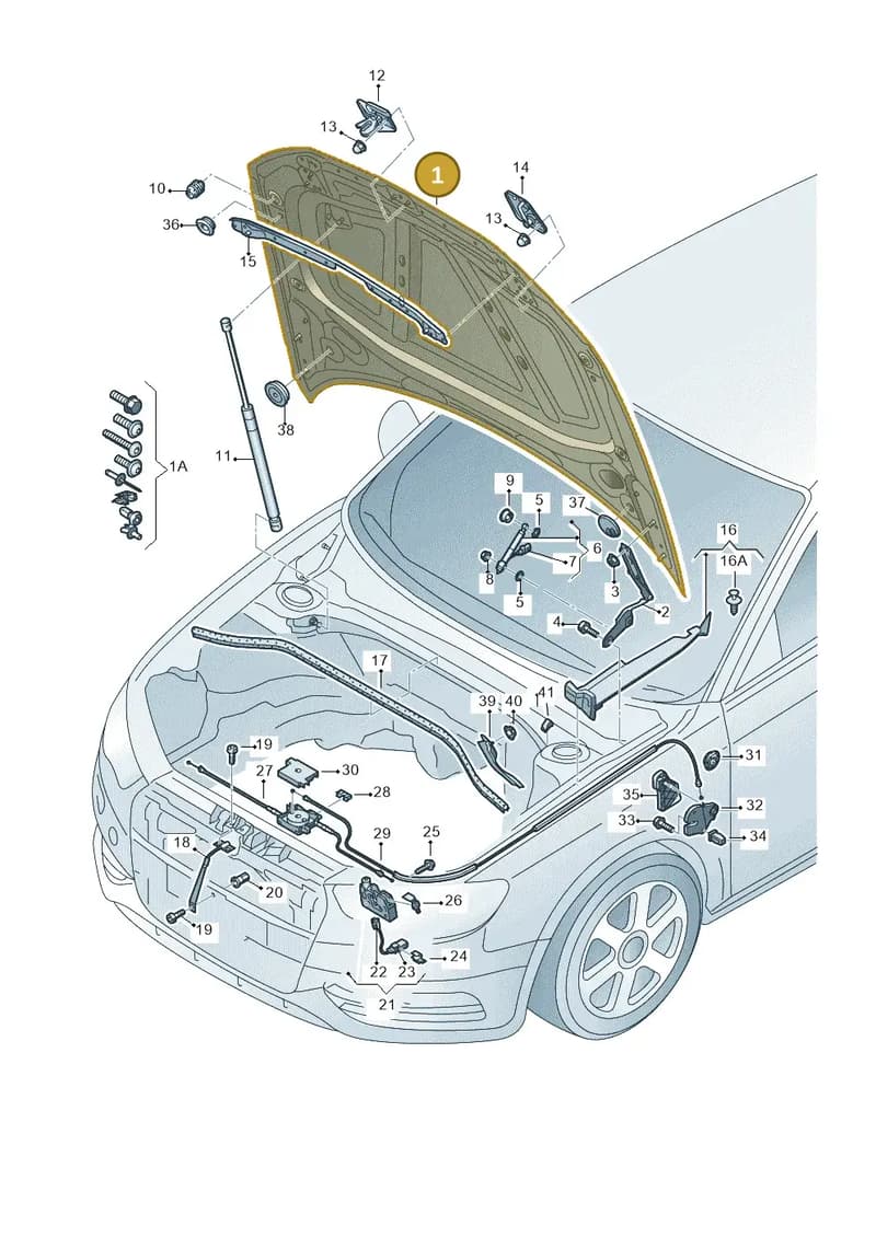 8V5823029A — Audi A3 Cab. 1.4 (2013-2016) diagram 745823100, position 1