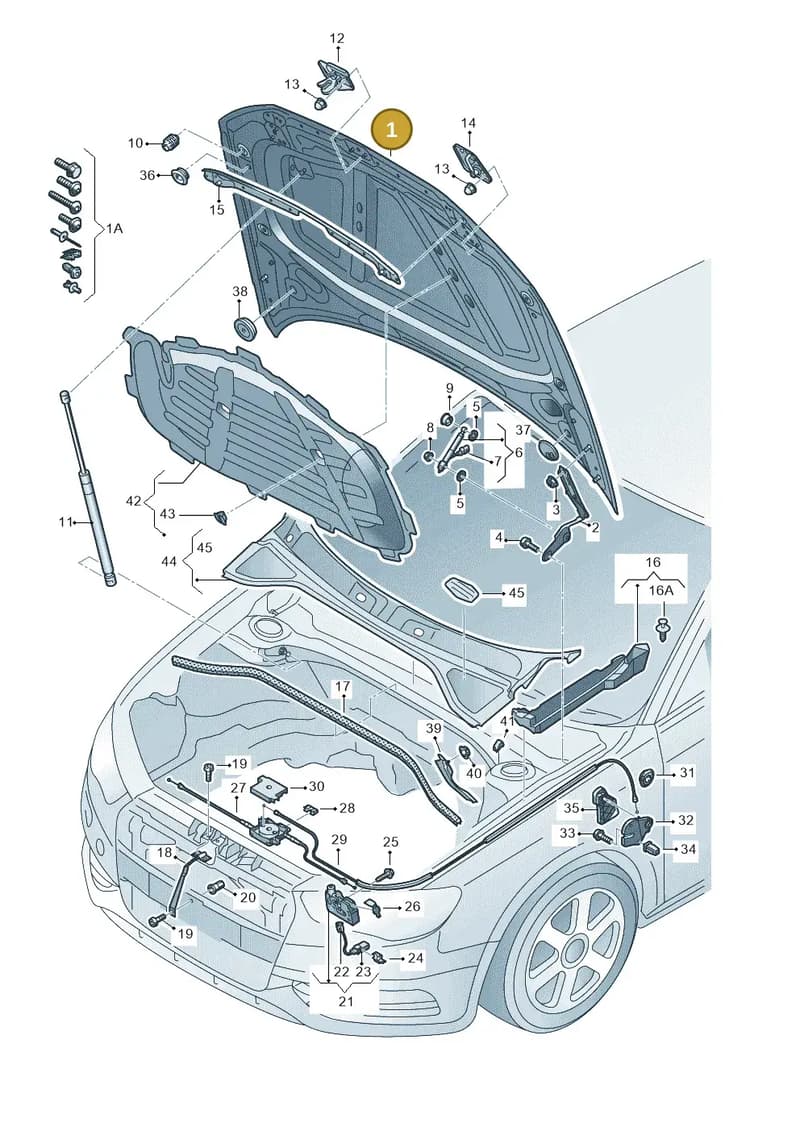 8V5823029A — Audi RS3 Limousine (2017-2020) diagram 890823100, position 1
