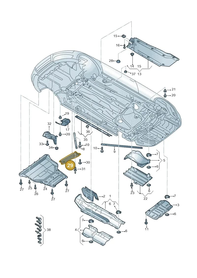 8V5825230A — Audi A3 Cabriolet (2016-2020) diagram 891825000, position 29