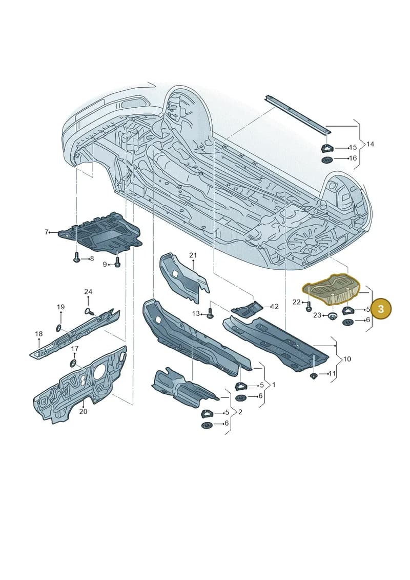 8V5825701 — Audi RS3 Limousine (2017-2020) diagram 853825000, position 3