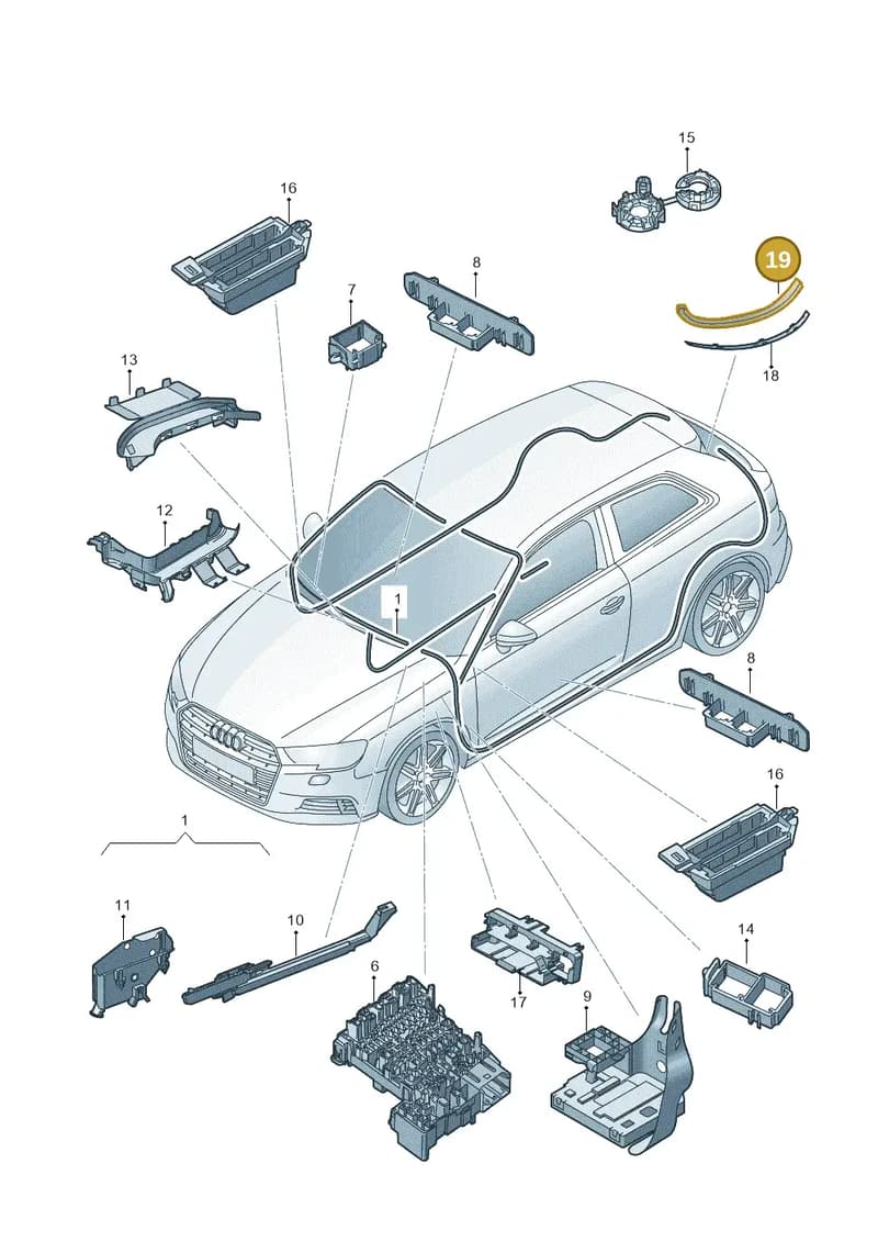 8V5827207 — Audi RS3 Limousine (2017-2020) diagram 890971800, position 19