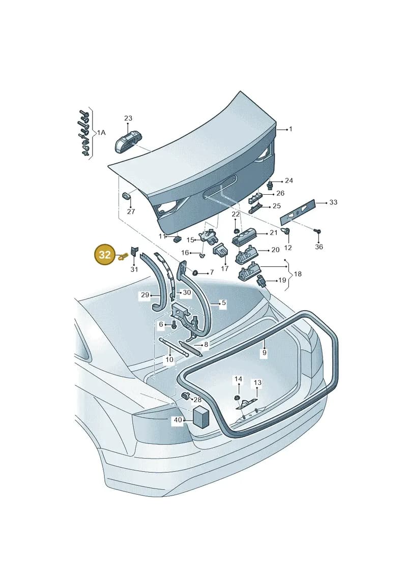 8V5827310 — Audi A3 Limousine 2.0 (2017-2021) diagram 820827015, position 32