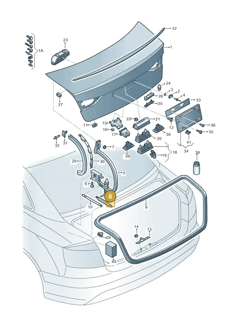 8V5827665 — Audi RS3 Limousine (2017-2020) diagram 745827150, position 8